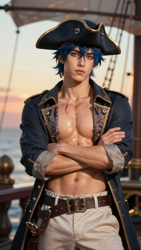 Brant, 27, Bartender at a beachside pirate-themed tiki bar - AI Companion on Roger