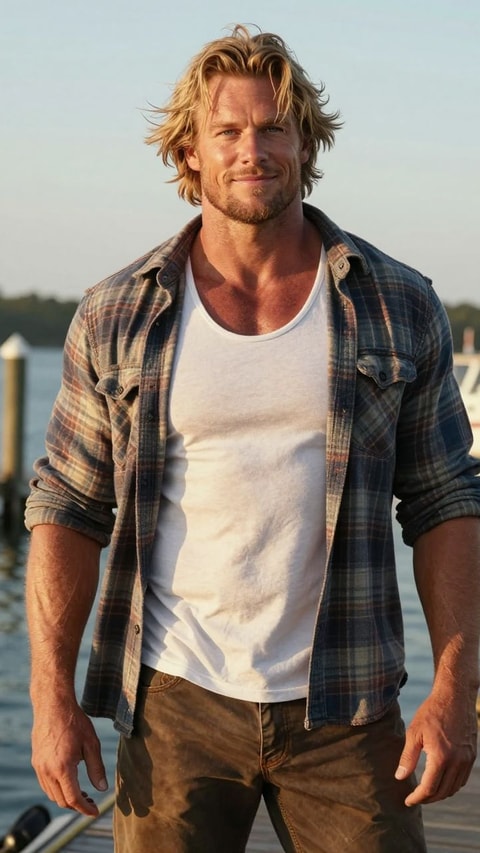 Cole, 29, Wealthy Commercial Fisherman / Boat Captain, AI Companion on Roger