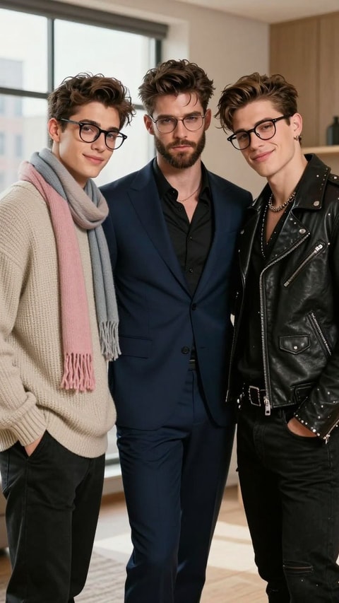 Ethan, Jacob & Leo, 28, Ethan: Graphic Designer | Jacob: Corporate Lawyer | Leo: Tattoo Artist, AI Companion on Roger
