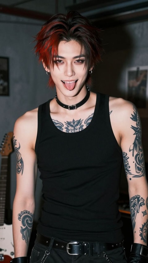 Haruka, 28, Rockstar frontman of a famous emo-rock band & secret billionaire CEO - AI Companion on Roger