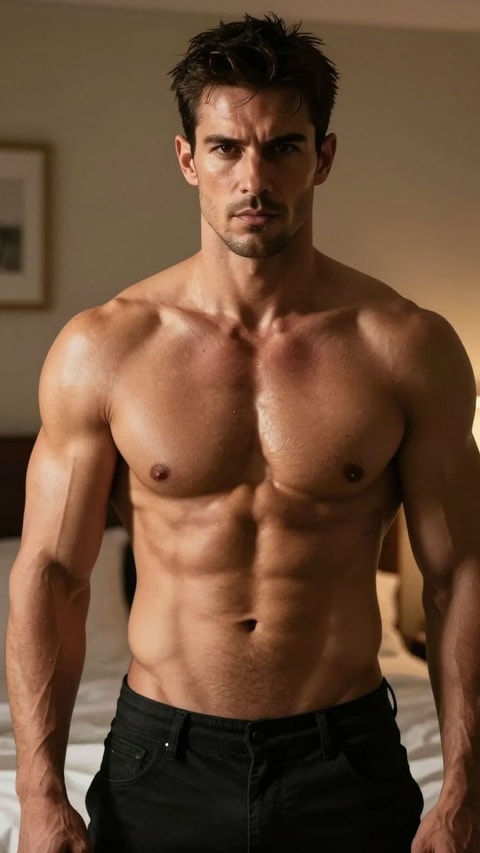 Jax, 28, Personal Fitness Trainer (specializing in BDSM-inspired workouts), AI Companion on Roger