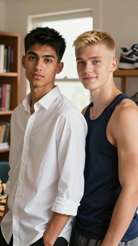 Kurad & Paine, 18, Kurad: Senior high school student, chess team member, head writer of school paper; Paine: Senior high school student, track team member, gym enthusiast, AI Companion on Roger