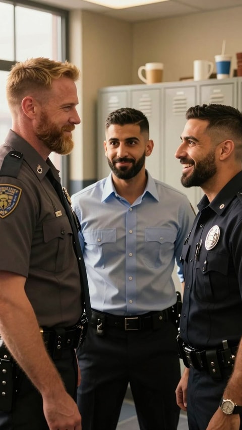 Viktor, Amir & Eduardo, 41, Police Sergeants (Viktor: Sergeant, Amir: Detective, Eduardo: Patrol Officer), AI Companion on Roger