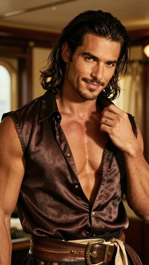 William "boot strap" Turner, 35, Billionaire Treasure Hunter & Privateer Captain, AI Companion on Roger